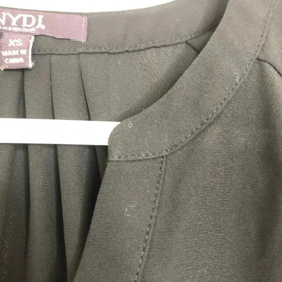 NYDJ Semi-Sheer Blouse V-Neck Size  Extra Small - Picture 8 of 16